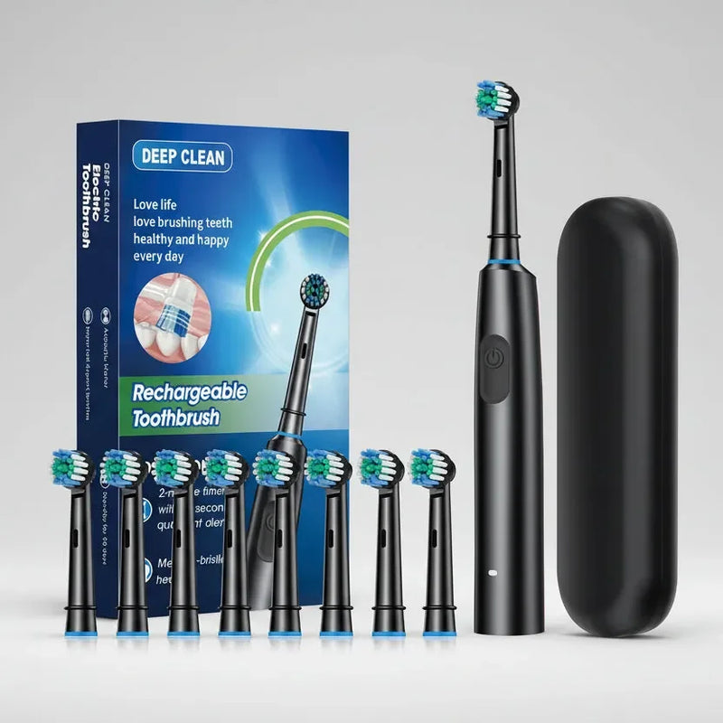 Escova elétrica profissional giratória para dentes e gengiva