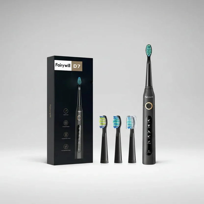 Escova elétrica de dente profissional com vibração para higiene bucal avançada